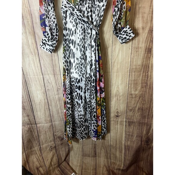 Spy Zone Exchange Dress Women’s Size Medium Animal Floral Print Sheer Maxi - Picture 7 of 12